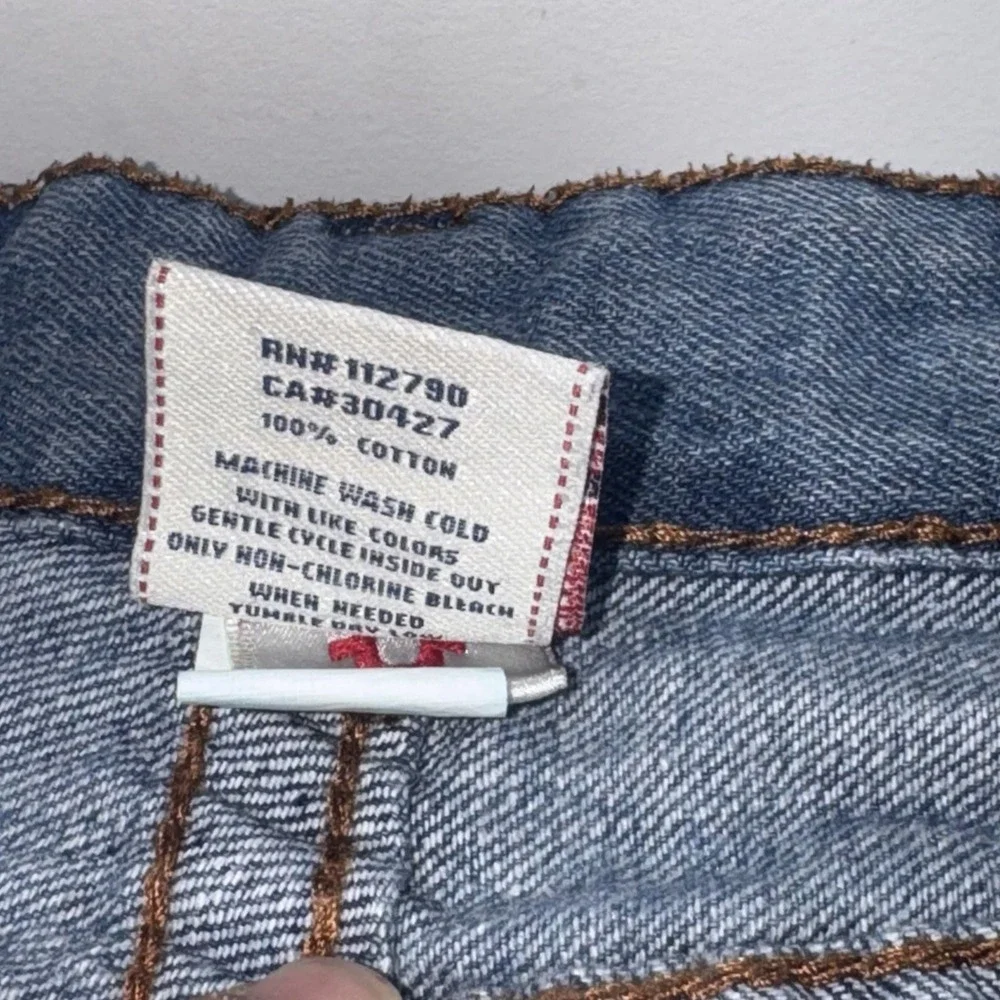 Vintage True Religion Billy Mens 32x30 Blue Denim Boot Cut Jeans Y2K Made in USA